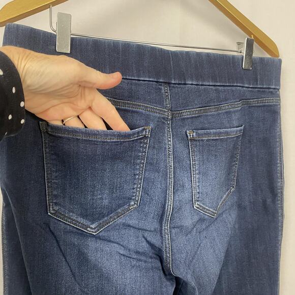 Liverpool Jeans Womens 12P Blue Pull-On Jegging Skinny Sienna Dark Wash 34x26 - Picture 3 of 16